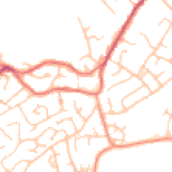 Daytime road noise heatmap for WS6 7DU
