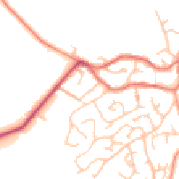 Daytime road noise heatmap for WS6 7HS