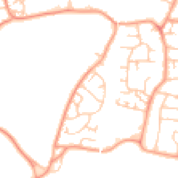 Daytime road noise heatmap for WS6 7NB