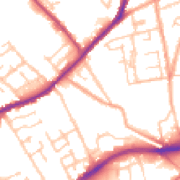 Daytime road noise heatmap for WV10 0BW