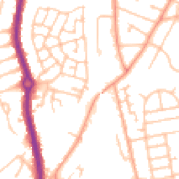 Daytime road noise heatmap for WV10 6GL
