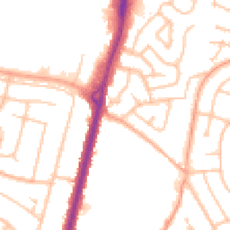 Daytime road noise heatmap for WV10 6LD
