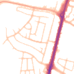 Daytime road noise heatmap for WV10 6QY