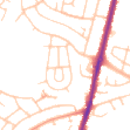 Daytime road noise heatmap for WV10 6SY