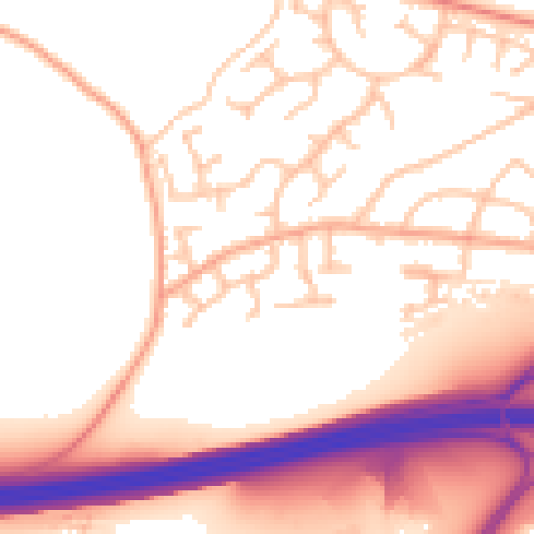 Daytime road noise heatmap for WV10 7BH