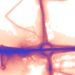 Daytime road noise heatmap for WV10 7EY