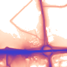 Daytime road noise heatmap for WV10 7HB