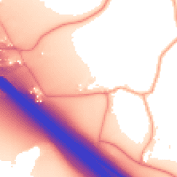 Daytime road noise heatmap for WV10 7LN