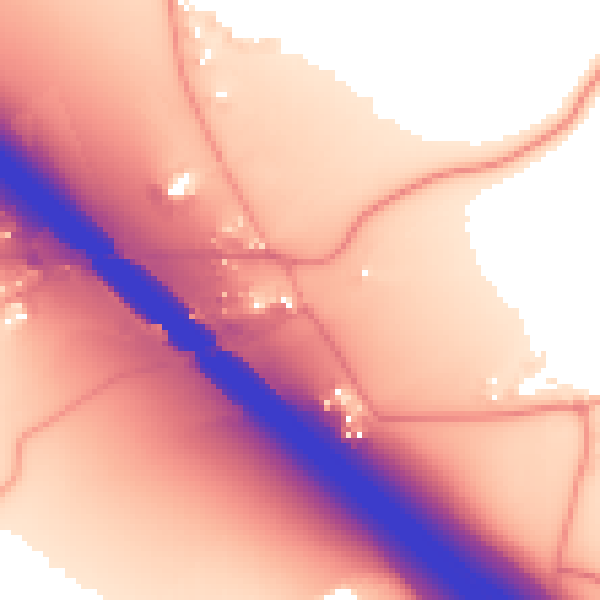 Daytime road noise heatmap for WV10 7LP