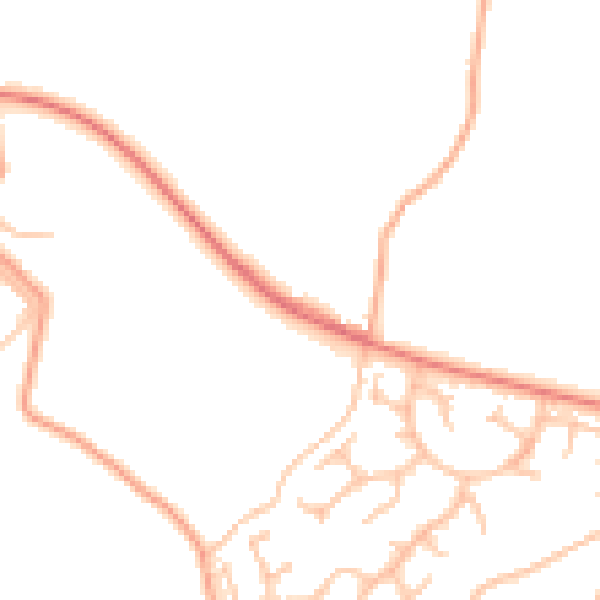 Daytime road noise heatmap for WV10 7NW