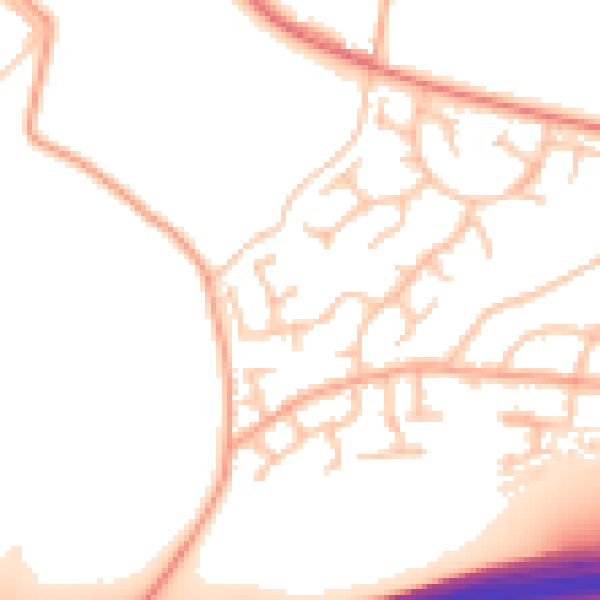 Daytime road noise heatmap for WV10 7SU
