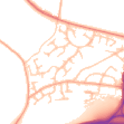 Daytime road noise heatmap for WV10 7TH