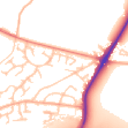 Daytime road noise heatmap for WV10 7TY