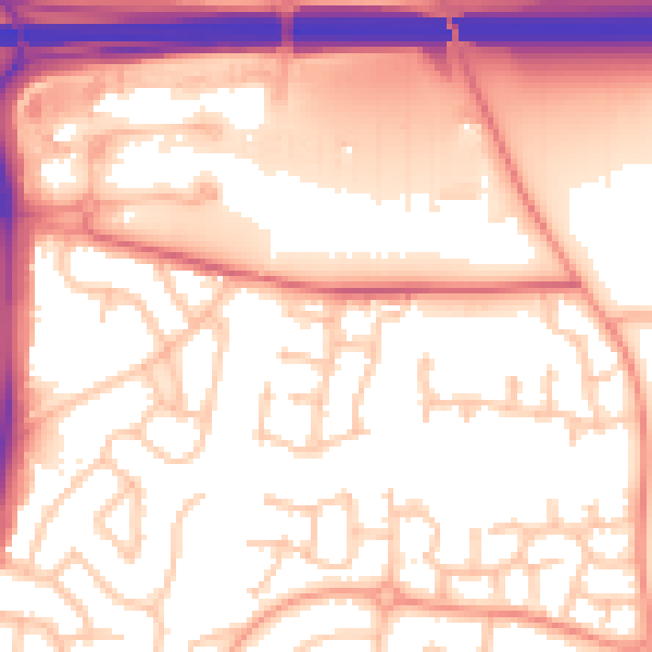 Daytime road noise heatmap for WV10 8TA