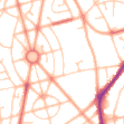 Daytime road noise heatmap for WV10 9BL