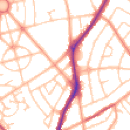 Daytime road noise heatmap for WV10 9QX