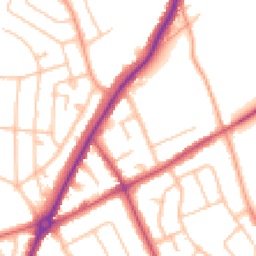 Daytime road noise heatmap for WV11 1AL