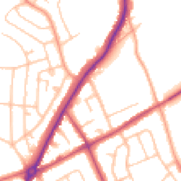Daytime road noise heatmap for WV11 1AN