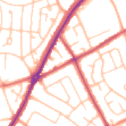 Daytime road noise heatmap for WV11 1BQ