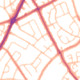 Daytime road noise heatmap for WV11 1DH