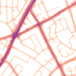 Daytime road noise heatmap for WV11 1DU