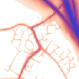 Daytime road noise heatmap for WV11 2AX