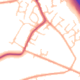 Daytime road noise heatmap for WV11 2GB