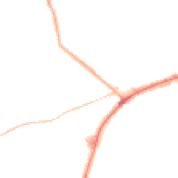 Night-time road noise heatmap for WV14 8JJ
