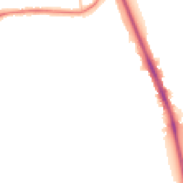 Night-time road noise heatmap for WV14 9QJ