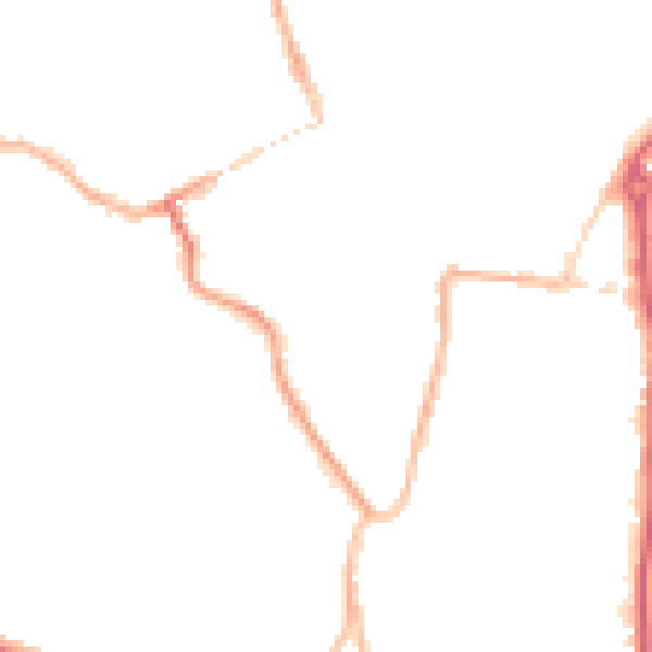 Night-time road noise heatmap for WV16 4AB