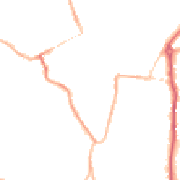 Night-time road noise heatmap for WV16 4AD