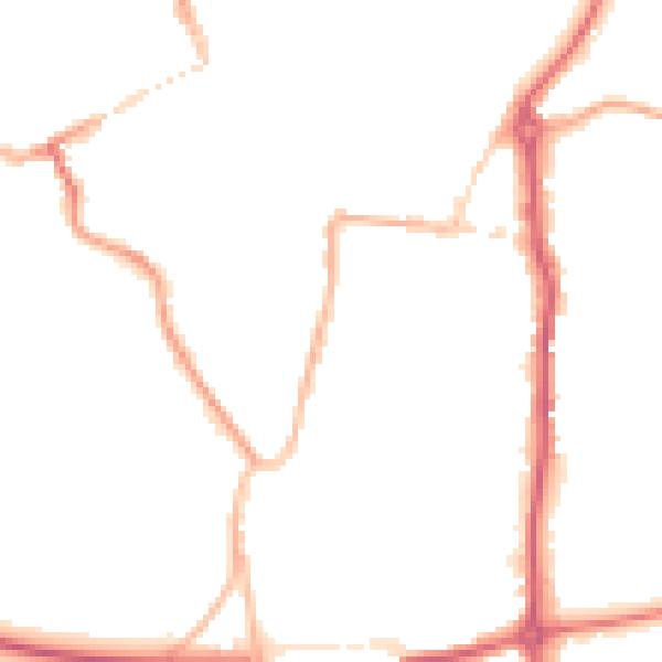Night-time road noise heatmap for WV16 4BY