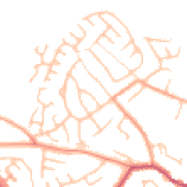 Daytime road noise heatmap for WV16 4PL