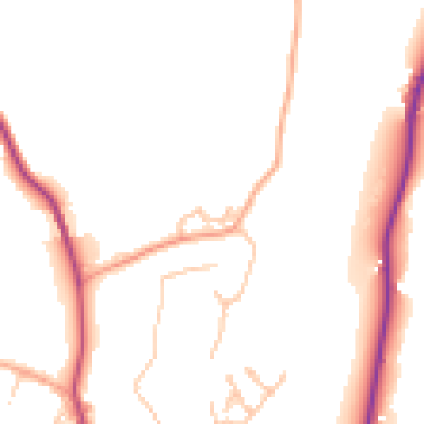 Daytime road noise heatmap for WV16 4SG