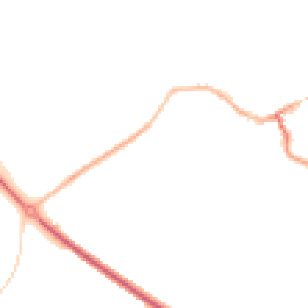 Night-time road noise heatmap for WV16 5BW