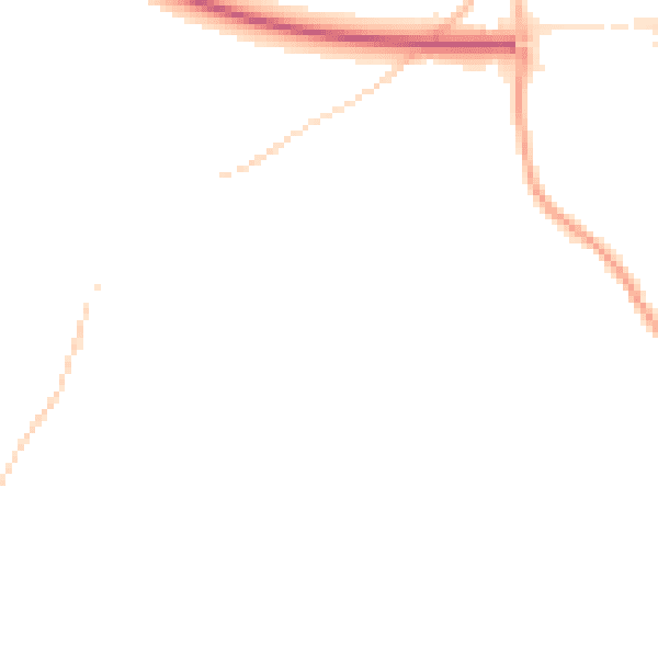 Night-time road noise heatmap for WV16 5EQ