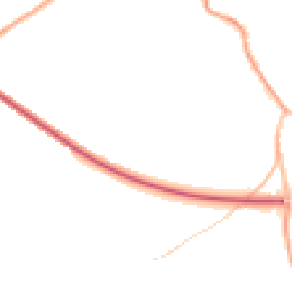 Night-time road noise heatmap for WV16 5JA