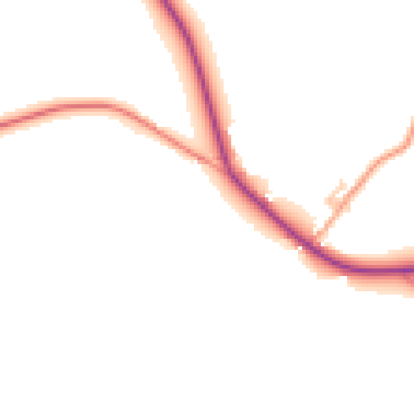 Daytime road noise heatmap for WV16 5NB