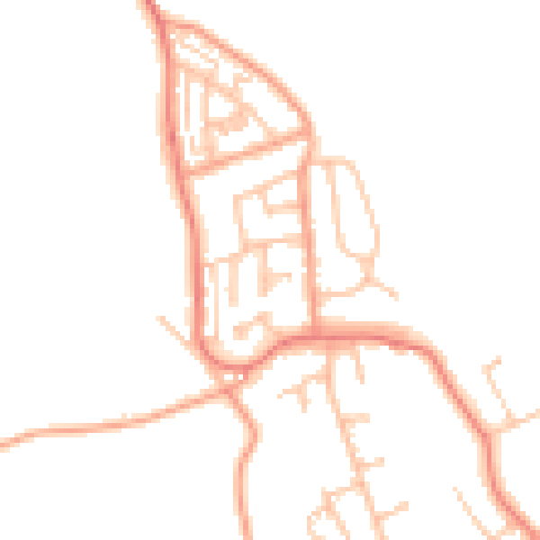 Daytime road noise heatmap for WV16 6DY