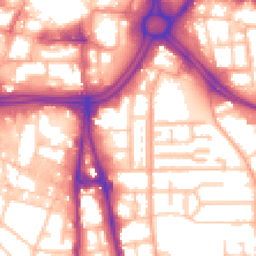 Daytime road noise heatmap for WV2 1AQ
