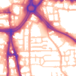 Daytime road noise heatmap for WV2 1DB
