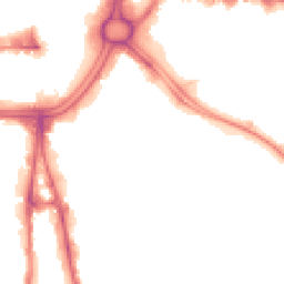 Night-time road noise heatmap for WV2 1DB