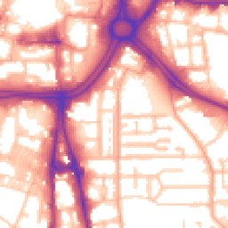 Daytime road noise heatmap for WV2 1DT