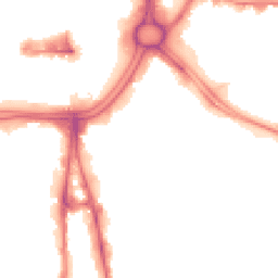 Night-time road noise heatmap for WV2 1DT