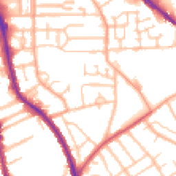 Daytime road noise heatmap for WV2 2AZ