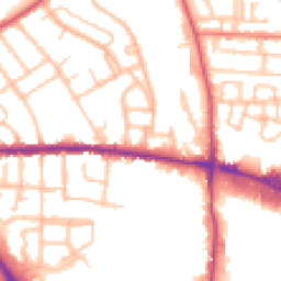 Daytime road noise heatmap for WV2 2EN