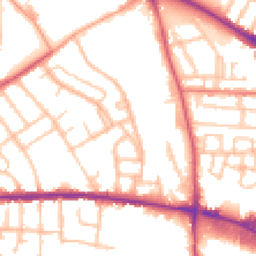 Daytime road noise heatmap for WV2 2EU