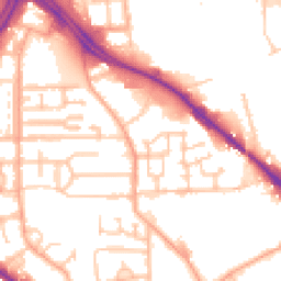 Daytime road noise heatmap for WV2 2FA