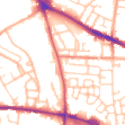 Daytime road noise heatmap for WV2 2NE