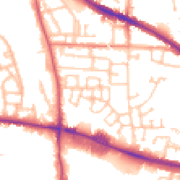 Daytime road noise heatmap for WV2 2RN
